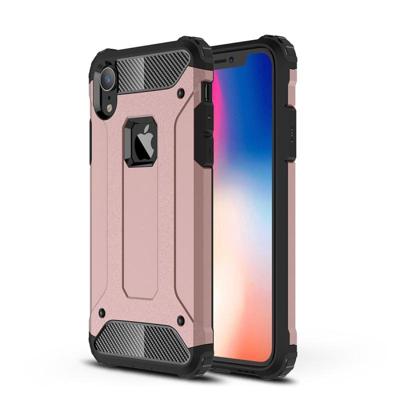 TPU + PC Armor combinatie terug Cover Case voor iPhone XR (Rose Gold)