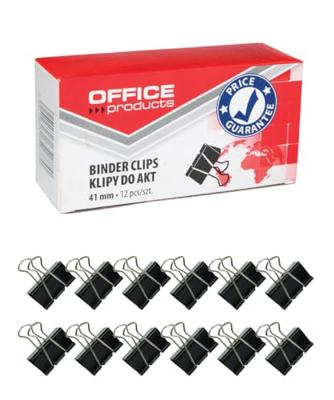 OFFICE products foldbackclip, zwart, 41 mm, doos van 12 stuks