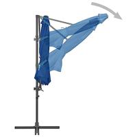 Zweefparasol met stalen paal 300 cm azuurblauw - thumbnail