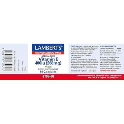 Lamberts Vitamine E 400ie Capsules