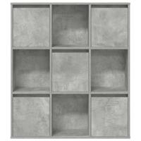 Boekenkast 89x24x101,5 cm bewerkt hout betongrijs - thumbnail