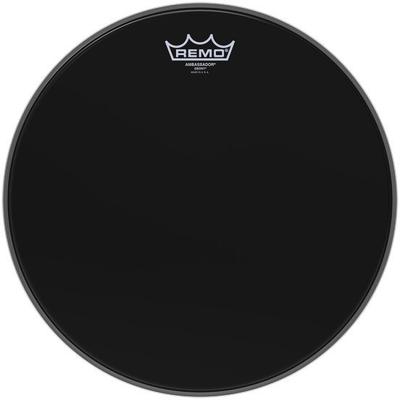 Remo ES-0014-00 Ambassador Ebony 14 inch tomvel