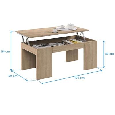 Hoofdtafel Forés Ek 100 x 50 x 43 cm