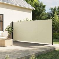 VidaXL Windscherm uittrekbaar 180x300 cm crèmekleurig - thumbnail