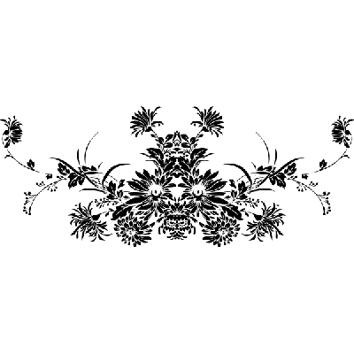 Bloem decoratie - Muursticker