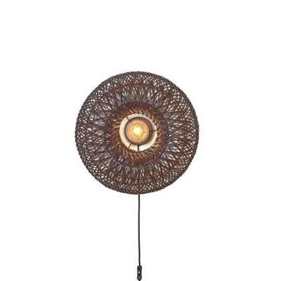 GOOD&MOJO Wandlamp 'Arizona' Bamboe, 50cm, kleur Burgundy GOOD&MOJO Wandlamp 'Arizona' Bamboe, 50cm, kleur Burgundy