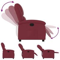 Fauteuil verstelbaar stof wijnrood - thumbnail
