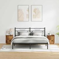 Nachtkastje met 2 pcs Oud hout 39 x 34.5 x 50 cm Bewerkt hout - thumbnail