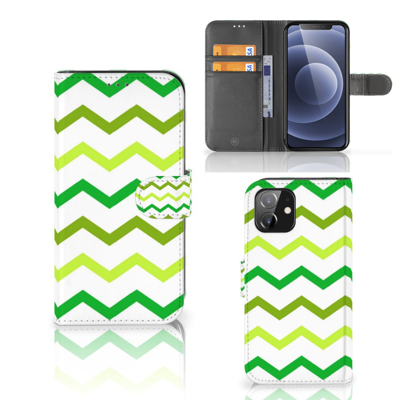 iPhone 12 | 12 Pro (6.1") | Telefoon Hoesje | Zigzag Groen iPhone 12 | 12 Pro (6.1") | Telefoon Hoesje | Zigzag Groen