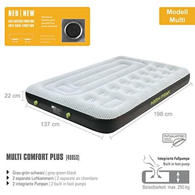 High Peak Air bed Multi Comfort Plus luchtbed High Peak Air bed Multi Comfort Plus luchtbed