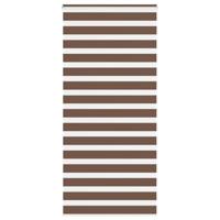 VidaXL Zebra rolgordijn 115x200 cm stofbreedte 110,9cm polyester bruin - thumbnail