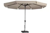 Parasol syros d350cm+volant ecru - thumbnail