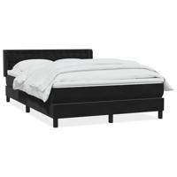 Boxspring met matras fluweel zwart 160x210 cm - thumbnail