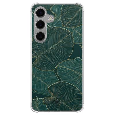 Samsung Galaxy S24 shockproof hoesje - Monstera leaves Samsung Galaxy S24 shockproof hoesje - Monstera leaves