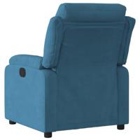 Fauteuil verstelbaar fluweel blauw - thumbnail