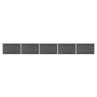 Schuttingpanelenset 872x105 cm HKC zwart - thumbnail
