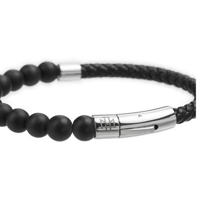 Paul McNeal MB0008SBB Lederen Armband Lengte 21cm Paul McNeal MB0008SBB Lederen Armband Lengte 21cm