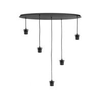 Highlight Plafondplaat 5 lichts ovaal L 100 x B 35 cm met snoer en fittingen - thumbnail