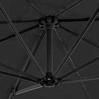 VidaXL Zweefparasol met aluminium paal 250x250 cm antracietkleurig - thumbnail