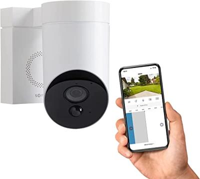 Somfy 2401563 – Outdoor Camera (Wit) - Full HD camera met nachtzicht en krachtige sirene (110 dB).
