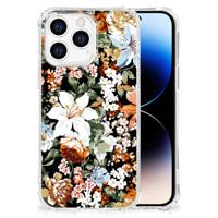 Case voor iPhone 14 Pro Dark Flowers - thumbnail