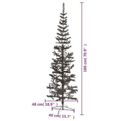 VidaXL Kerstboom smal 180 cm zwart