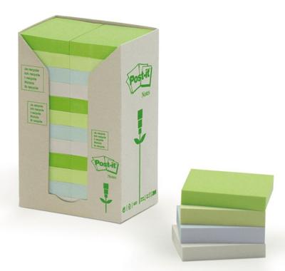 Memoblok Post-it 653-1RPT 38x51mm rainbow pastel 24 stuks Memoblok Post-it 653-1RPT 38x51mm rainbow pastel 24 stuks