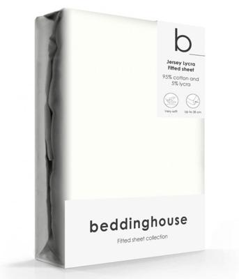Beddinghouse Jersey Lycra hoeslaken wit Lits-jumeaux