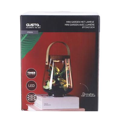 Gusta mini tuin met lampje 21,5 cm
