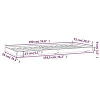 Bedframe massief grenenhout wit 75x190 cm - thumbnail