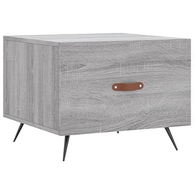 Salontafels 2 st 50x50x40 cm bewerkt hout grijs sonoma eiken