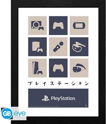 Playstation Framed Print - Hardware (30x40cm) Playstation Framed Print - Hardware (30x40cm)