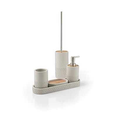 Zeephouder Sapho Afrodite Vrijstaand 12.8x8.4x3 cm Beton Beige Zeephouder Sapho Afrodite Vrijstaand 12.8x8.4x3 cm Beton Beige