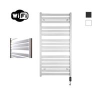 Elektrische Radiator Sanicare HWV - Moda Met Wifi 120x60 cm Mat Wit 876W Met Thermostaat Zwart Rechtsonder Sanicare - thumbnail