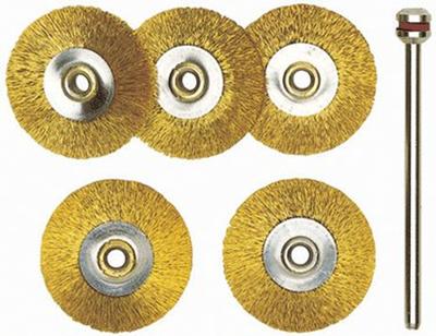 PROXXON borstelwiel set brass round brush set d=22mm 5 pcs.