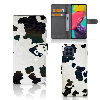 Samsung Galaxy M53 | Telefoonhoesje | Met pasjeshouder | Koeienvlekken