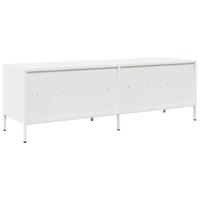 Tv-meubel 135x39x43,5 cm koudgewalst staal wit - thumbnail