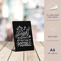 Europel krijtbord L-vormig, ft A6 - thumbnail