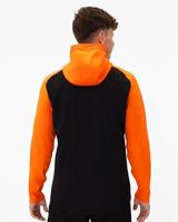 JAKO 6824 Jas Met Kap Iconic - Zwart/Fluo Oranje - S - thumbnail