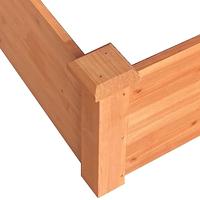 Plantenbak verhoogd 120x120x56 cm massief vurenhout bruin - thumbnail