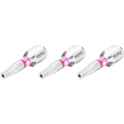 HAZET Bit 2223N-T15H/3 · 1/4 inch (6,3 mm) zeskant massief · Tamper resistant TORX®-profiel · 3-delig · SW T15H