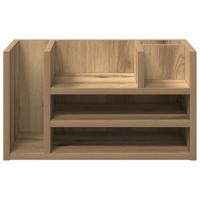 VidaXL Bureau organizer zwart eiken 44,5 x 24 x 25 cm bewerkt hout - thumbnail