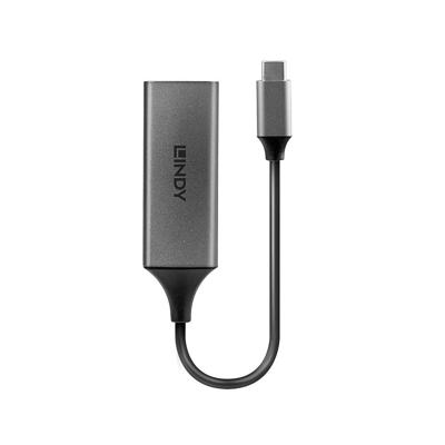 Lindy 43299 kabeladapter/verloopstukje USB C RJ-45 Zilver Lindy 43299 kabeladapter/verloopstukje USB C RJ-45 Zilver