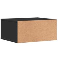 VidaXL Printerkastje 49x40x22,5 cm bewerkt hout zwart - thumbnail