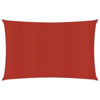 VidaXL Zonnezeil 160 g/m² 3,5x5 m hdpe rood - thumbnail
