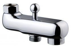 Xellanz Basic opbouw uitloop voor douchekraan met omstelknop 10 cm messing chroom Xellanz Basic opbouw uitloop voor douchekraan met omstelknop 10 cm messing chroom