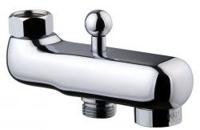 Xellanz Basic opbouw uitloop voor douchekraan met omstelknop 10 cm messing chroom - thumbnail