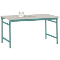 Manuflex BB3031.5021 Bijzettafel basis stationair met melamine tafelblad in waterblauw RAL 5021, bxdxh: 1250 x 600 x 780 mm Waterblauw - thumbnail