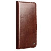 Qialino Samsung Galaxy S26 hoesje - Leren bookcase - Magnetische sluiting - Donkerbruin - thumbnail