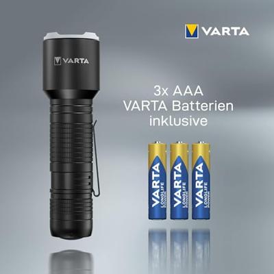 Varta Aluminium Light F30 Pro Zaklamp werkt op batterijen LED 400 lm 50 h 96 g Varta Aluminium Light F30 Pro Zaklamp werkt op batterijen LED 400 lm 50 h 96 g